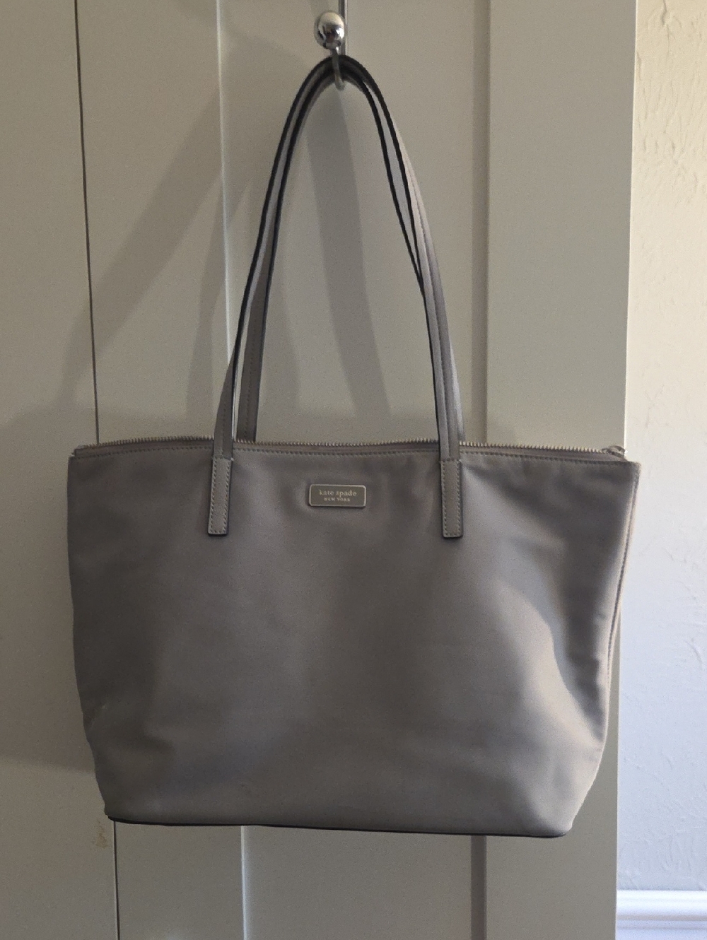 Kate Spade Light Gray Tote Bag